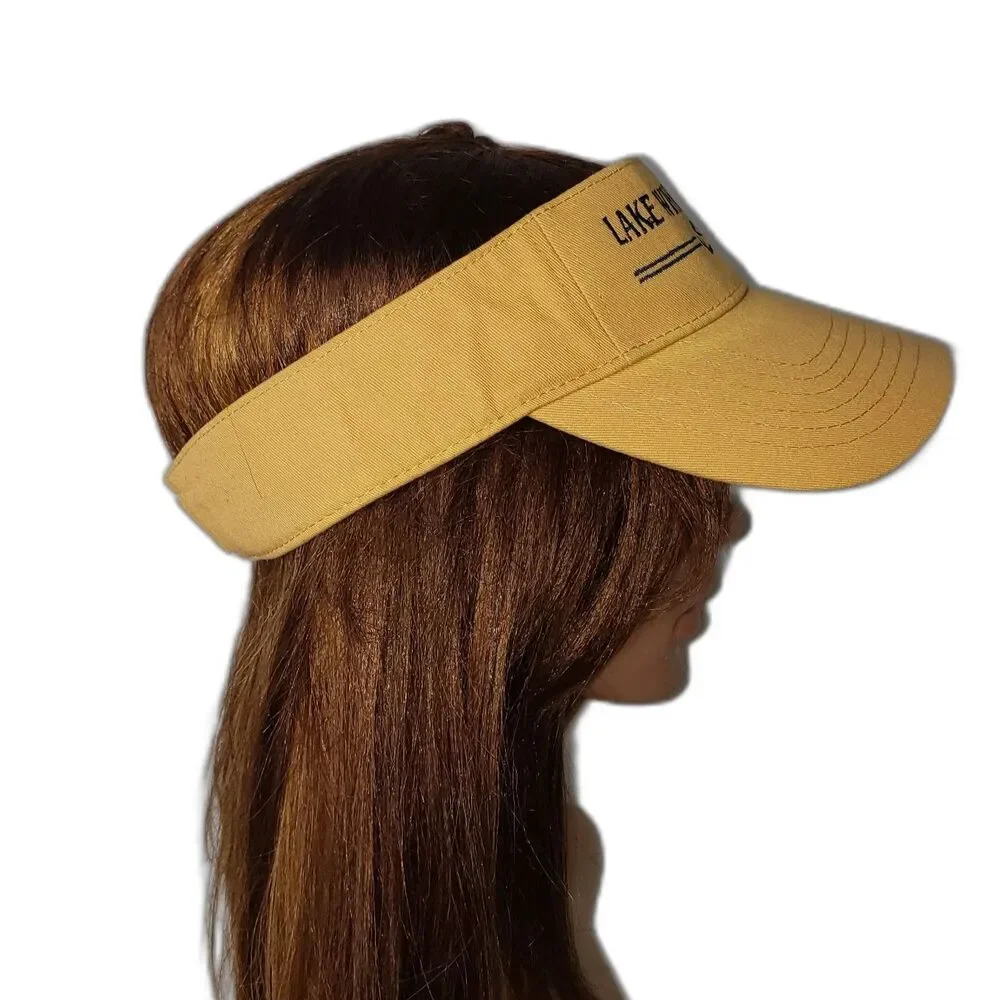 Lake Winnipesaukee NH Gold Nautical Boating Unisex Visor By Continental